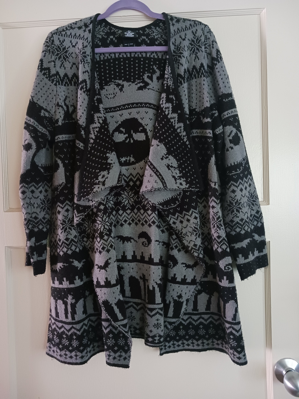 Nightmare Before Christmas Open Cardigan Sweater